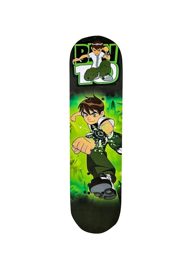 EYESIGN Skateboard 24"x 6" Complete Skateboard, Double Kick Concave Skate Board 9 Layer Plywood Deck Standard Skateboards for Kids Boys Girls Beginners Teens Adult- (Ben 10 Print) - Image 3